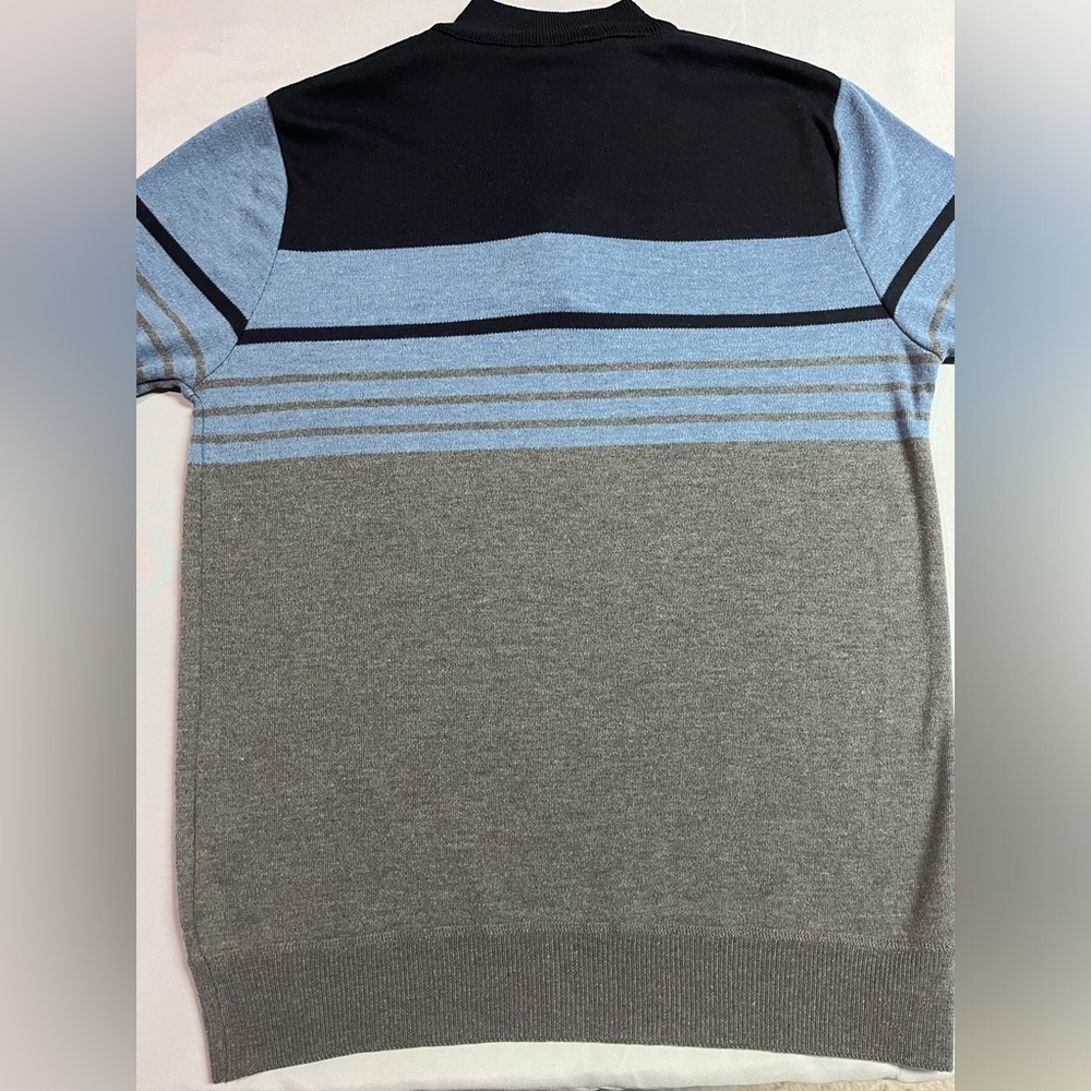 Men's Lightweight Half-Zip Knitted Sweater, Long Sleeve Pullover Size Large - Picture 4 of 8